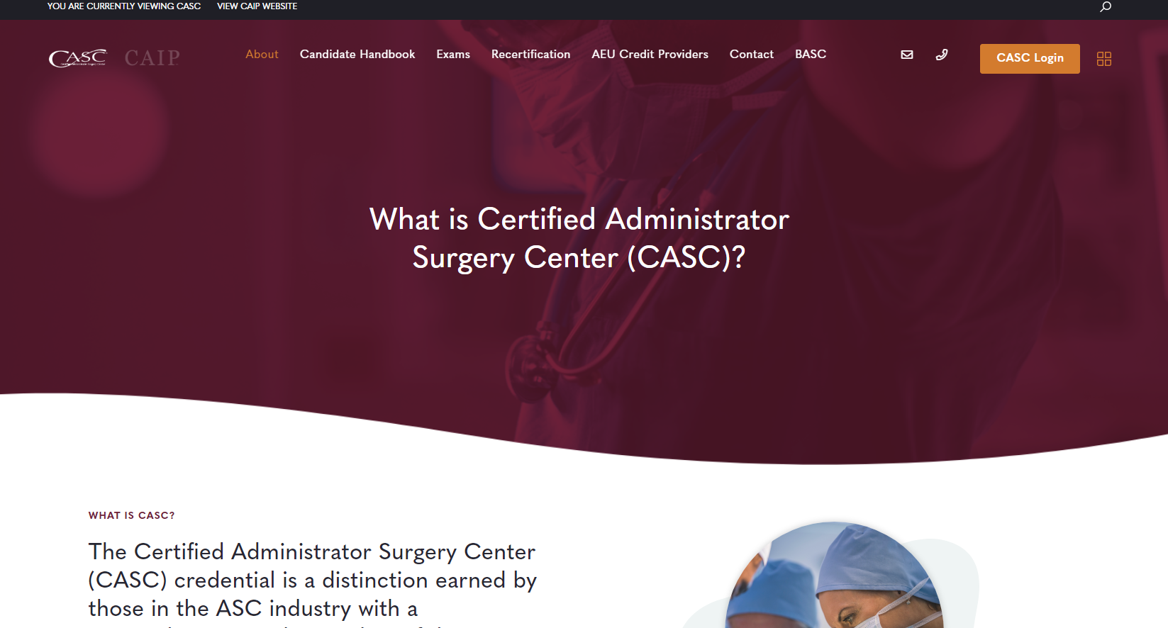 Read more about the article Certified Administrator Surgery Center (CASC)